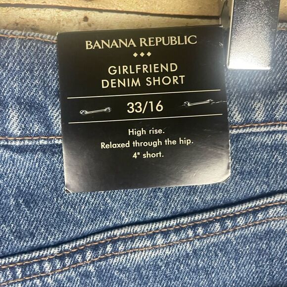 NWT Banana Republic Factory Girlfriend Denim Short sz 34/18 - Picture 4 of 4